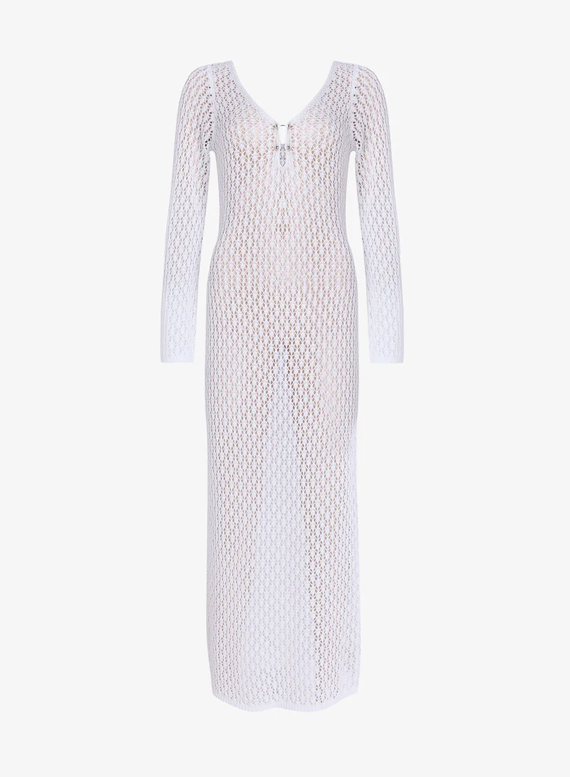 Ginger Scoop Neck Crochet Beach Dress